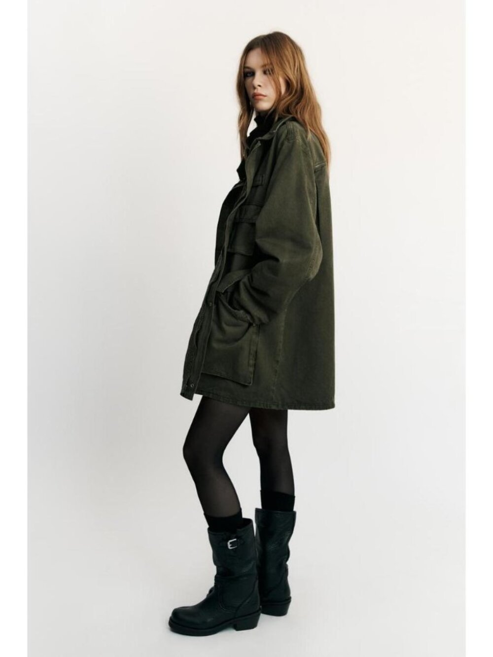 ZARA HIGH-NECK POCKET PARKA 3216/270/507